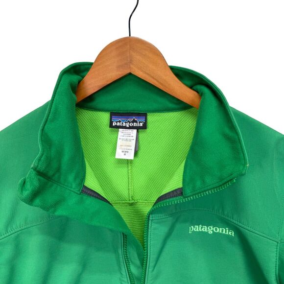 Patagonia Adze Jacket Men's Green Soft Shell Hiking Winter Full Zip sz M - Picture 4 of 6